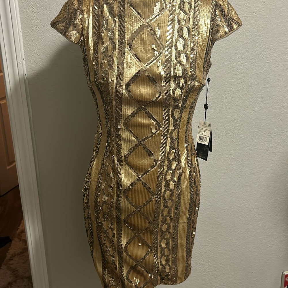 Gold Sequin Women’s Dress
